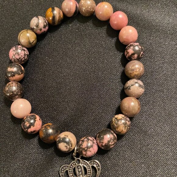 SheKind Crown Charm Beads Bracelet BadA_ _ Wife Saying w/Gift Box NIB - Picture 3 of 8